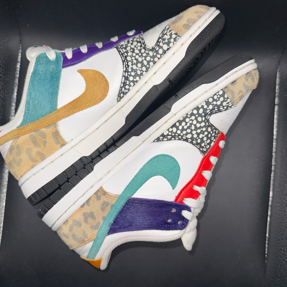 Size 6 - Nike Dunk SE Low Safari Mix Wmns, DN3866-100, Clean, No Box, Good Cond - Picture 7 of 10